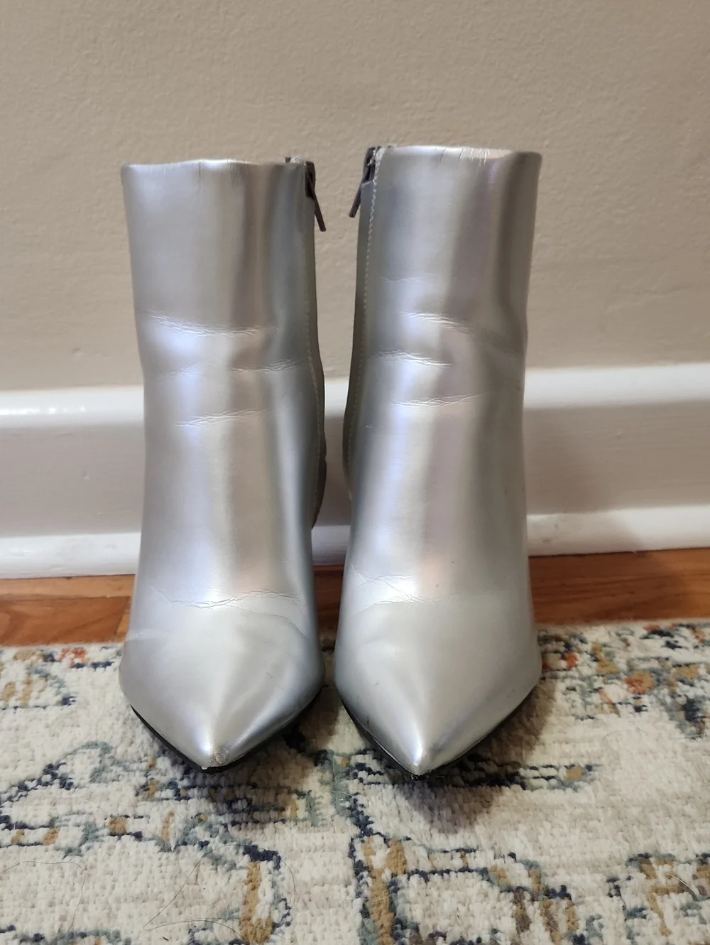Silver Heel Booties